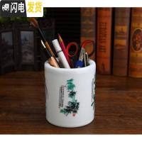 三维工匠实木笔筒大笔筒木制笔筒陶瓷笔筒大容量竹笔筒大号笔筒竹制笔筒 大号9-12左右厘米碳化笔筒
