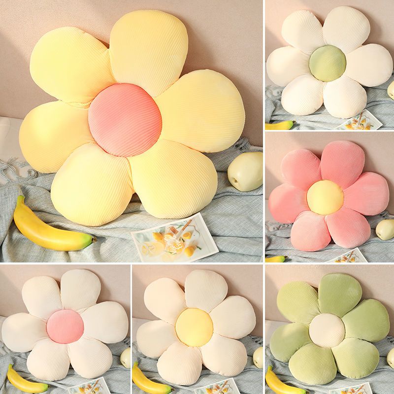 粉花瓣 39*39.5CM[6瓣] 小雏菊抱枕腰靠垫沙发坐垫花朵椅垫可爱礼物卧室少女心办公室坐垫