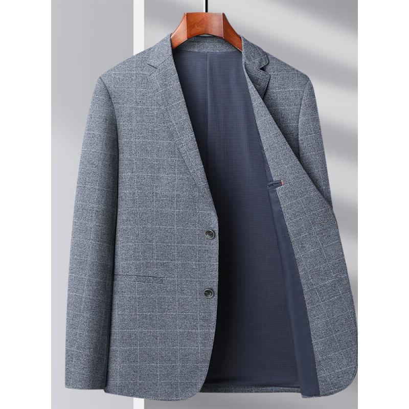 伯莎丹顿品牌休闲西装男2023春夏薄款轻商务西服男弹力便服单西装外套