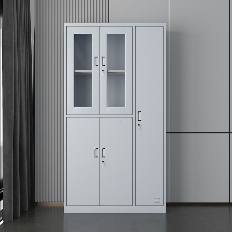 中豫鑫泽ZYXZ4071955铁皮文件办公柜寄存包柜鞋柜 5门更衣柜(加厚款)高清大图