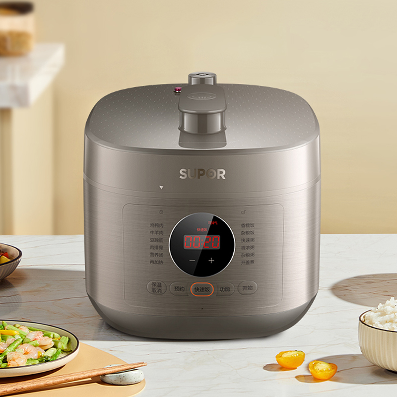 苏泊尔（SUPOR）电压力 6L锅精控火候美味烹饪家用全自动智能预约压力锅快速脱骨迷你1-3-8人电饭煲煲汤易清洁 S高清大图