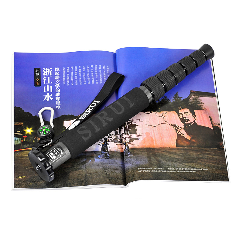 思锐 (SIRUI) P326 P系列碳纤维独脚架碳素独角架单反相机摄影便携旅行单脚架 相机脚架