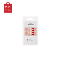 名创优品 (miniso) 芭比无痕指甲片美甲贴片贴纸ins 24片装[桃夭]