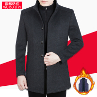 雾都记忆旗舰店255612男士毛呢大衣 M/170 深灰色