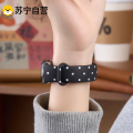 适用小米手环10/9/8表带波点表带黑白撞色液态硅胶腕带甜酷减龄显白女款百搭防水替换表带情侣款运动替换高级