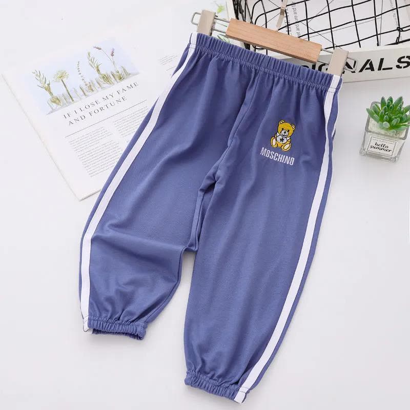 儿童灯笼裤男女童夏季薄款冰丝麻防蚊裤休闲束脚运动中小童哈伦裤莎丞图片