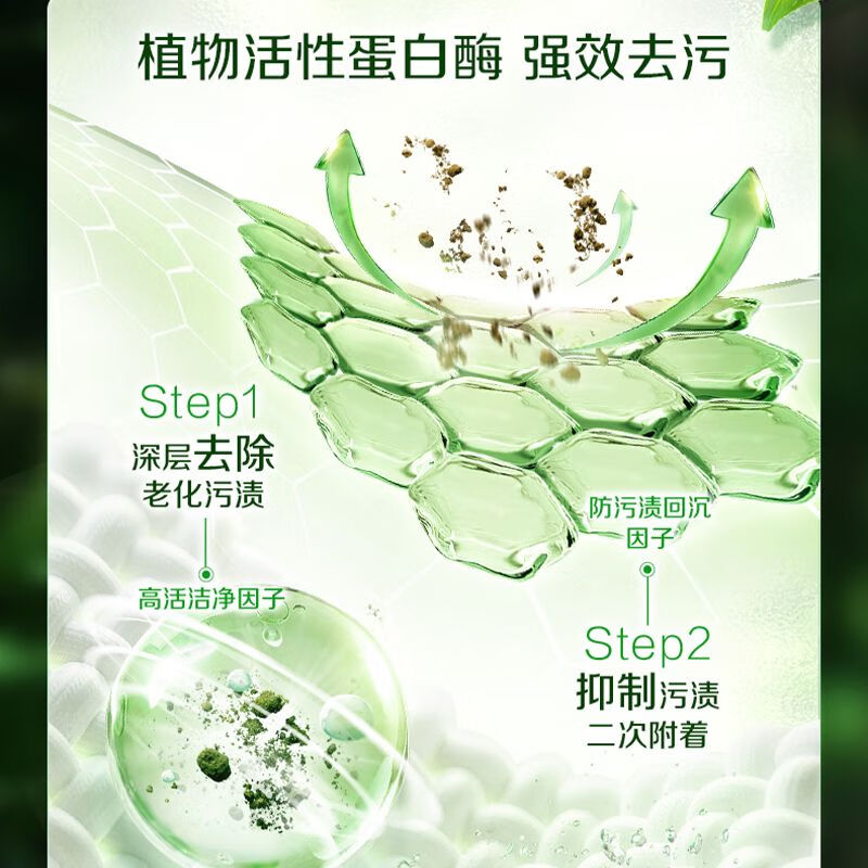 立白卫仕除菌洗衣液青翠茶园1kg*2袋茶树精油精萃抑菌除异味深层洁净医护级高清大图