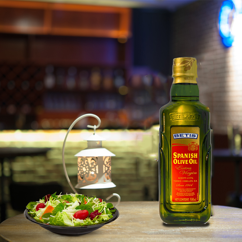 贝蒂斯西班牙原装进口橄榄油贝蒂斯特级初榨橄榄油小瓶500ml单瓶装