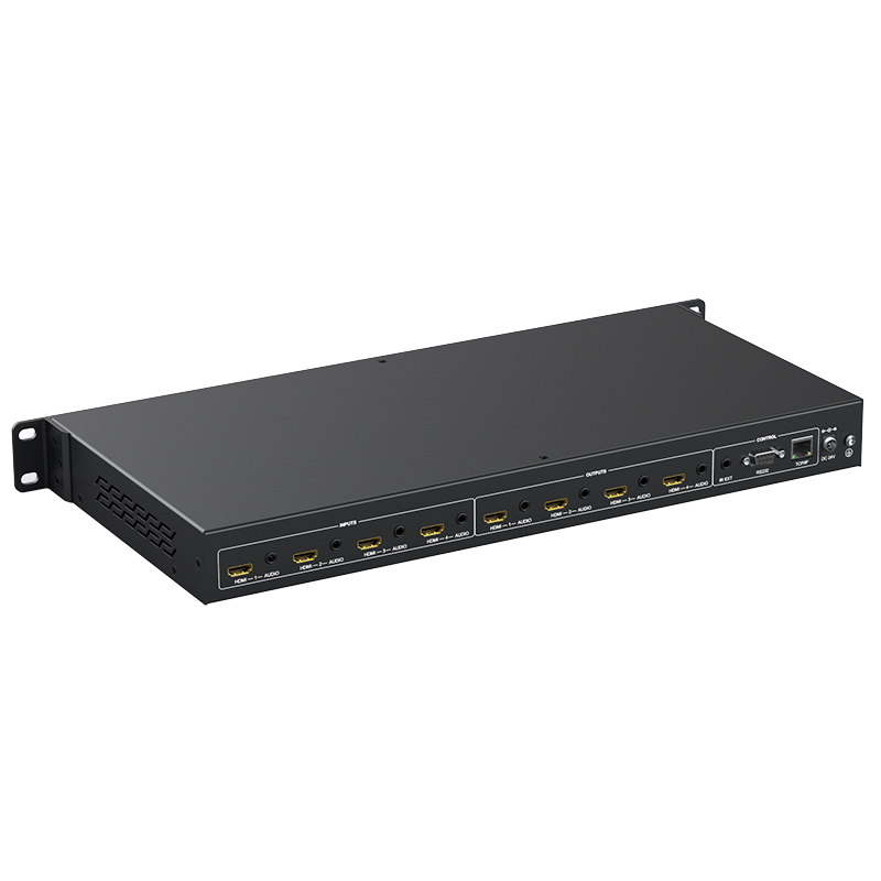 迈拓维矩MT-HD44WF 高清HDMI无缝矩阵带拼接4进4出4K视频切换器瞬间秒切不黑屏带独立音频多屏画面处理器高清大图