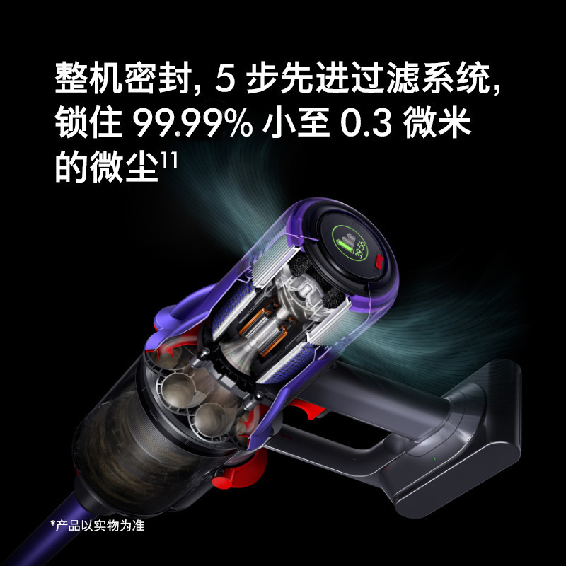 戴森(Dyson)Digital Slim Fluffy+(V10轻量旗舰版)无绳吸尘器 无线手持新品 大吸力 除螨宠物
