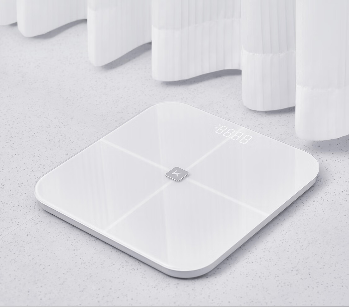 keep 家用智能电子秤APP数据测量 WIFI/蓝牙双连接 体脂秤S2 月光白 / 台