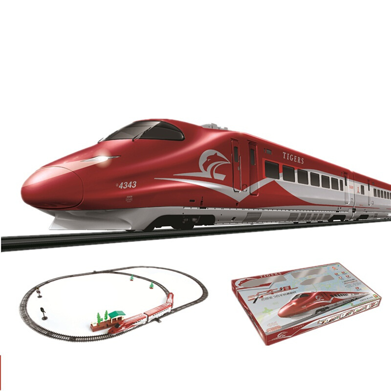 和谐号仿真动车组模型轨道火车玩具电动高铁声光动车欧洲之星白色和谐