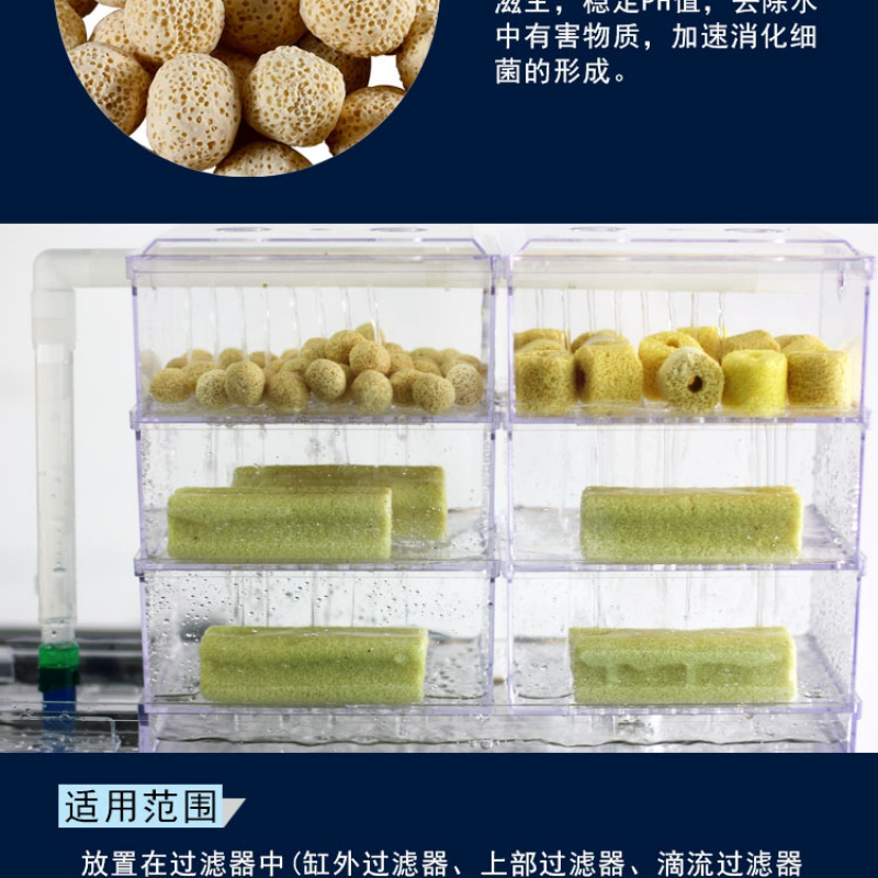 远红外线纳米细菌球细菌屋活性细菌珠鱼缸过滤材料培菌生物球高清大图