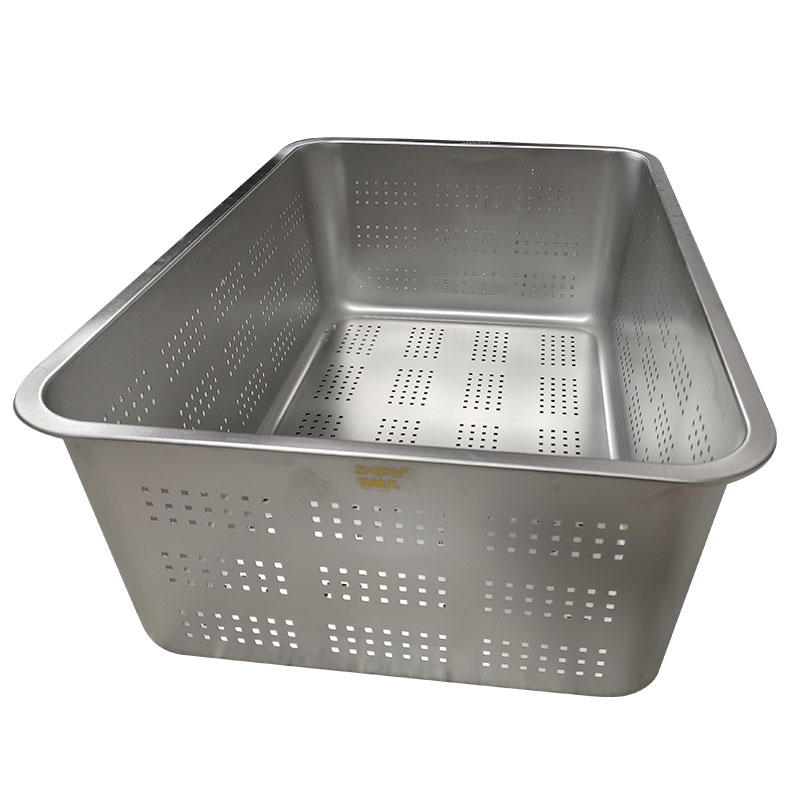 金迪乐厨房不锈钢漏盆长方形滤盆洗菜筛冲孔沥水盆加厚60*40*15cm/个 加厚60*40*20cm/个