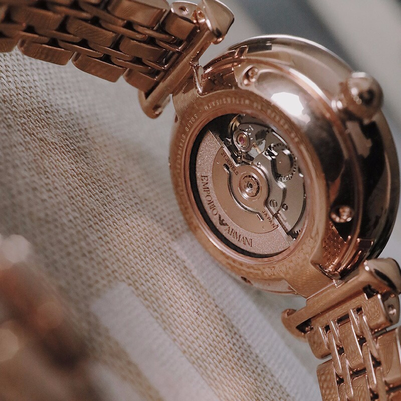 阿玛尼emporioarmani满天星手表时尚全自动机械女士腕表送女友生日
