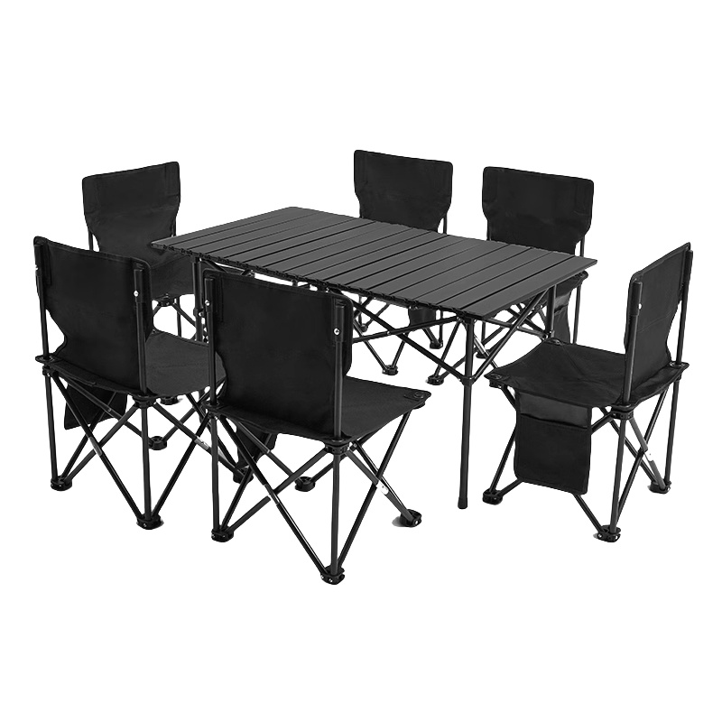 悦兴诚便携式桌子一桌6椅套高清大图