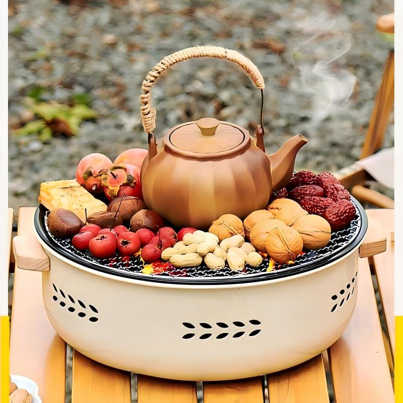 苏宁 粤鹏 围炉 单位白色围炉+304不锈钢烤网/套 起订量2套 偏远地区不发货