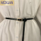 MOXUAN皮带女窄简约椭圆装饰连衣裙西装腰封细款衬衫百搭夏季裙子腰带