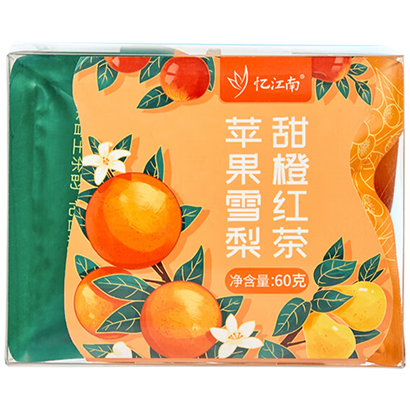 忆江南果茶香橙苹果热红茶冬天雪梨片养生茶果切热冷泡水下午茶60g