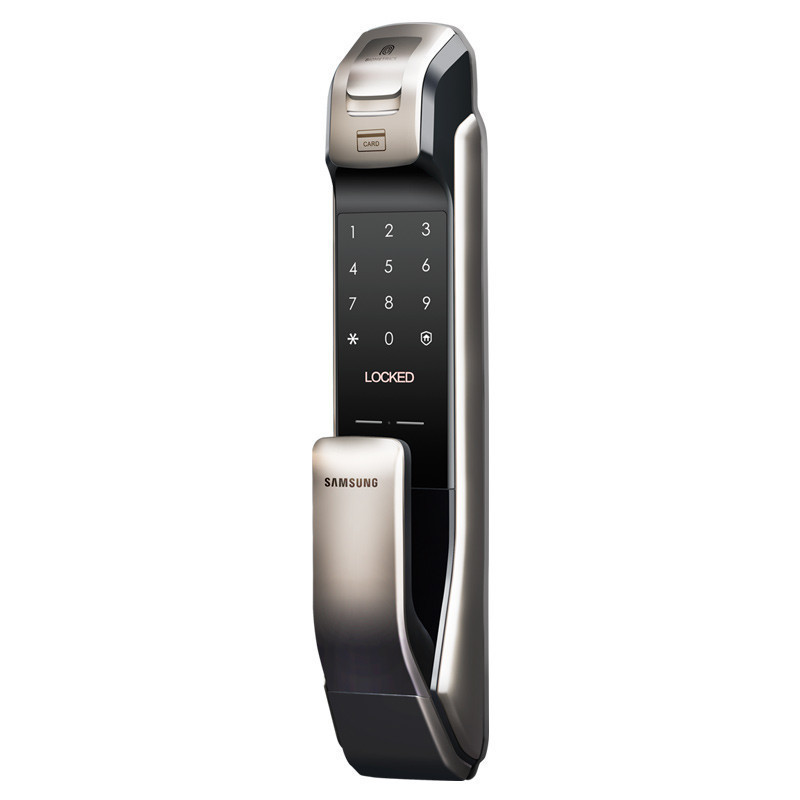 三星(SAMSUNG)指纹锁DP728流光银 电子门锁智能密码指门锁指纹密码磁卡锁推拉开门 ios;Android均适配高清大图