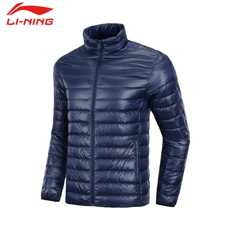 李宁羽绒服男 短款轻薄款鸭绒羽绒服 冬季新款男子修身版保暖外套