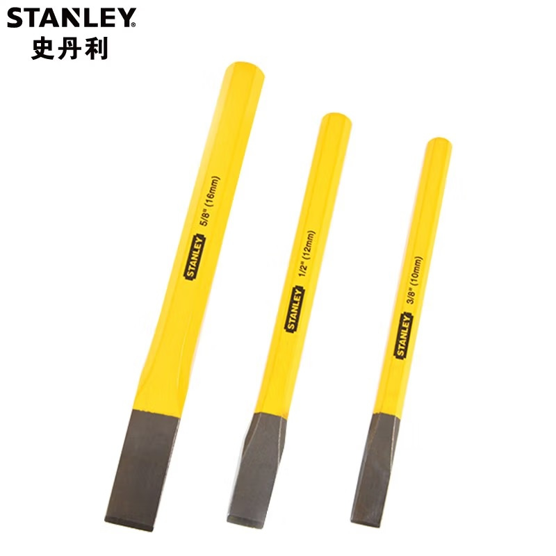 STANLEY/史丹利 16-298-23 3件套10/12/16mm 石工凿套装 套 黑黄