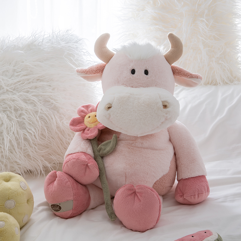 伽百利gabriel可爱牛毛绒玩具抱枕公仔生肖牛陪伴玩偶欧式正版布偶送