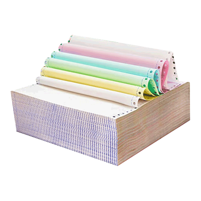 章楷 电脑打印纸241六联二等分 彩色 800页/箱高清大图