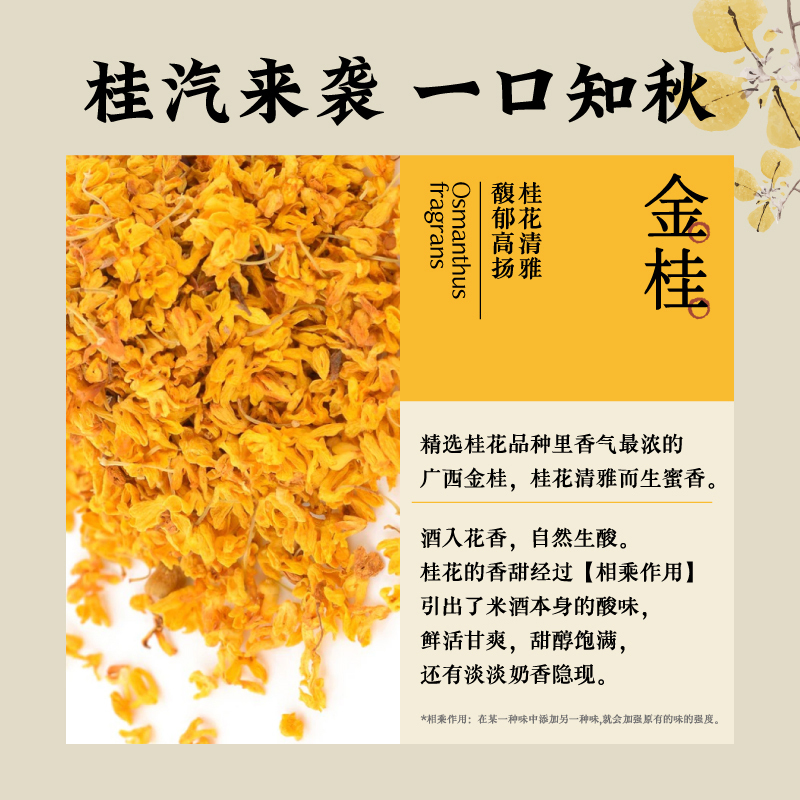 酌也严选米酒米露桂花米露甜米酿果酒女士低度微醺糯米酒酌也桂花米露230ml*2