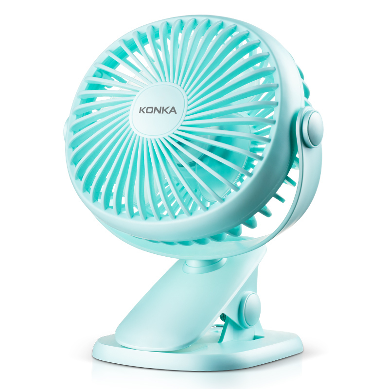 康佳konka风扇迷你床上电扇学生宿舍台夹扇办公室桌面usb小电风扇usb