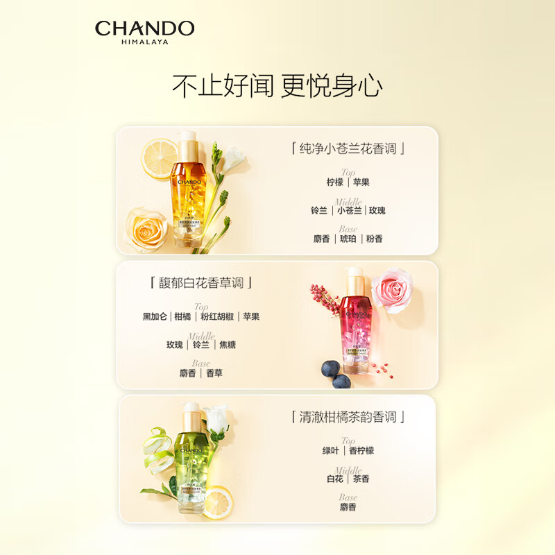 自然堂(CHANDO) 修护固色润发精油(封瓶贴版)80mL高清大图