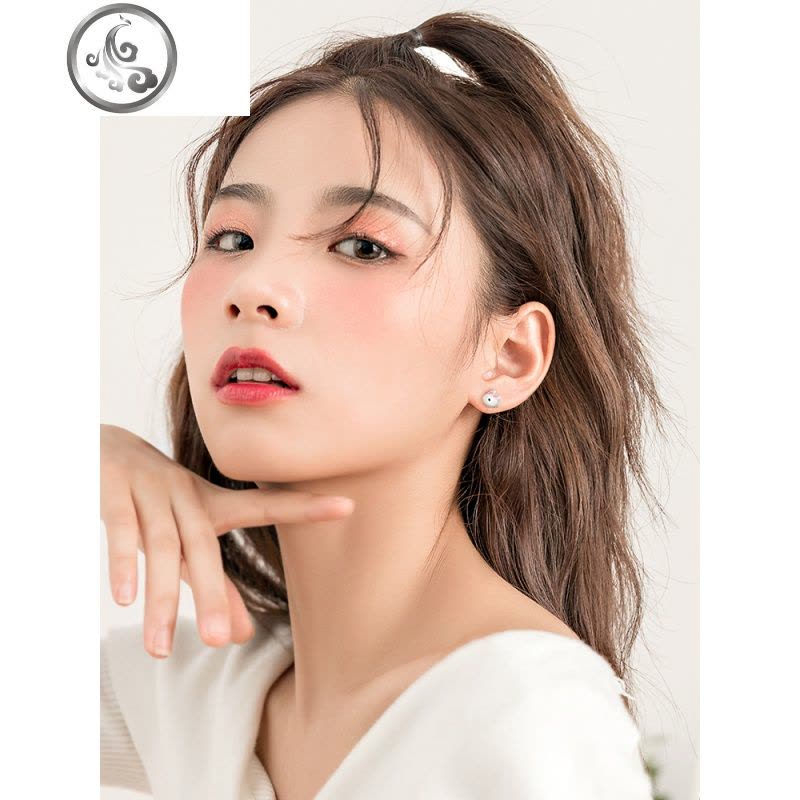 925纯银可爱小兔子耳钉小巧少女心ins耳环清新甜美耳饰 JiMi图片