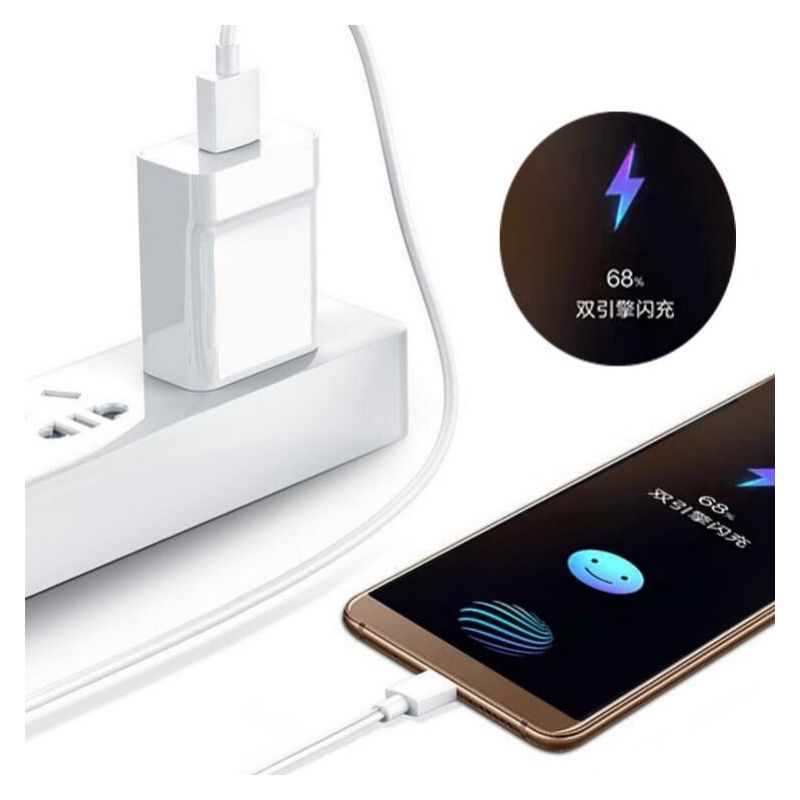 适用华为vivo闪充充电器x21x20x9x7y97y93z|type-c接口[不分正反面] 快充数据线2条[每条一米]