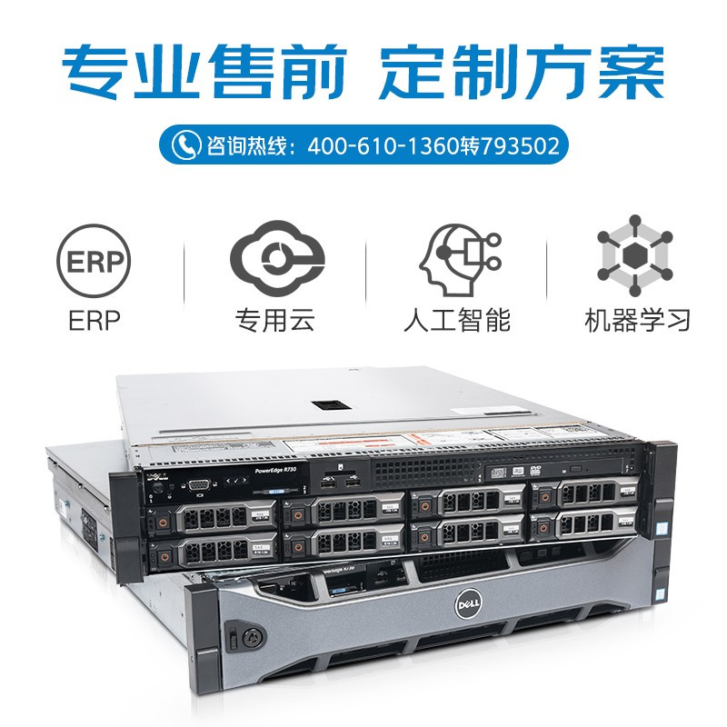 戴尔(DELL)PowerEdge R740 银牌 4210R 处理器 | 16G丨2*480G固态丨H330