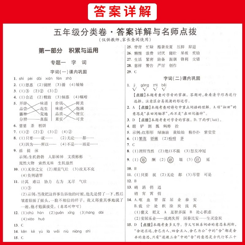 五年级分类卷语文 小学升初中 [正版]2025小学生四五六年级冲刺名校小升初分类卷语文数学英语文言文古诗词百校联盟小学毕