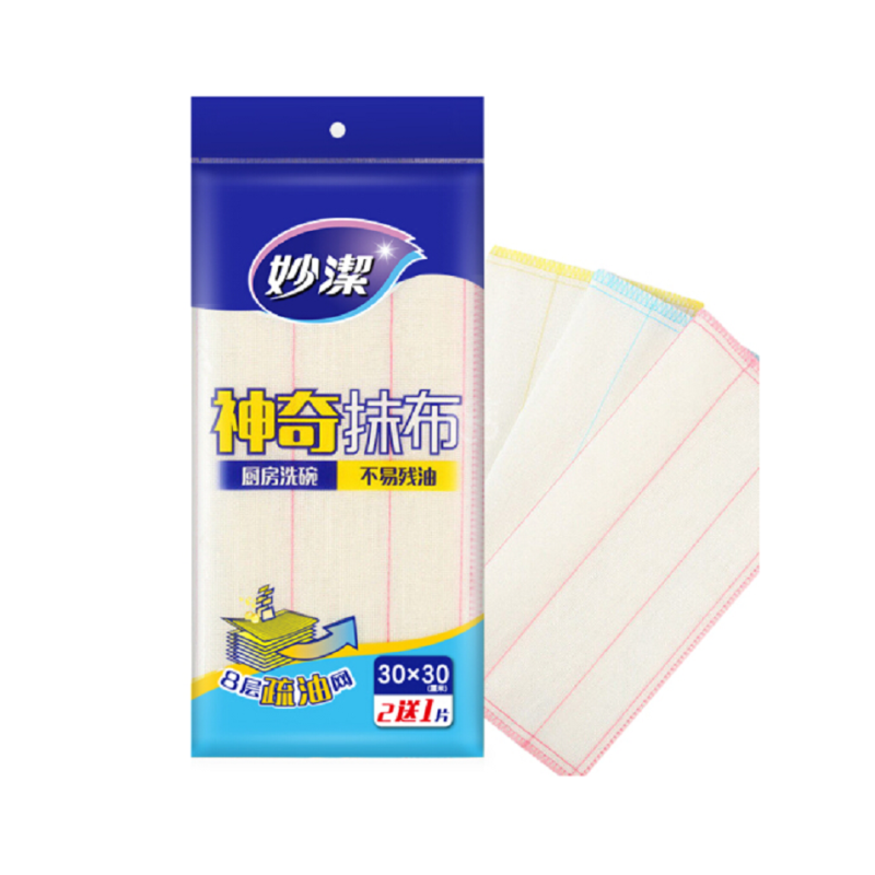 妙洁(MIAOJIE) MTA2+1 妙洁神奇抹布-(3片装) 厨房专用