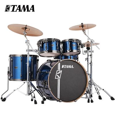 TAMA架子鼓 Superstar HyperDrive超级星 MK52HZBNS 爵士鼓专业演奏原声架子鼓【不带镲片】 靓蓝色ISP(麦尔镲片)