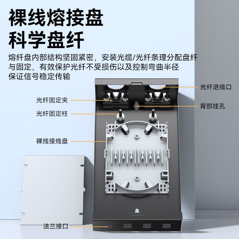 胜为(shengwei) FWBO-144F-S光纤终端盒4口4芯单模满配FC图片