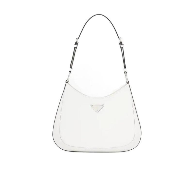 普拉达(PRADA)女士单肩包时尚百搭配饰小巧精致白色徽标手提斜挎