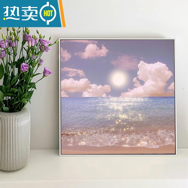 敬平卓尔 北欧ins风大海风景摆画温馨浪漫卧室背景墙装饰画2021新款装饰画高清大图