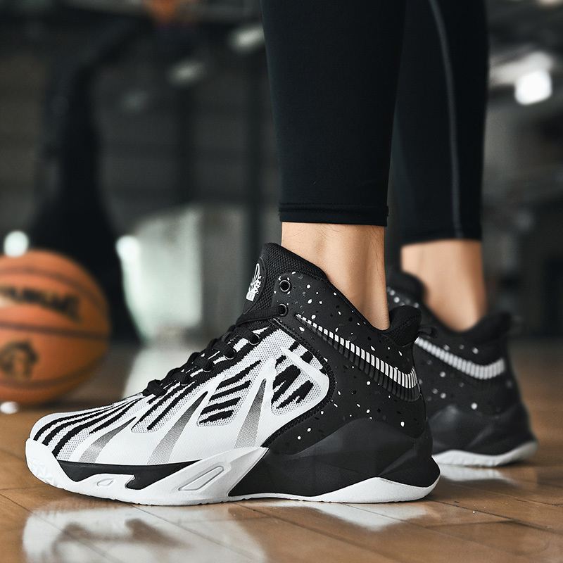 绛天中国风虎纹篮球鞋男欧文4高帮运动鞋毒液飞织透气防滑实战训练减