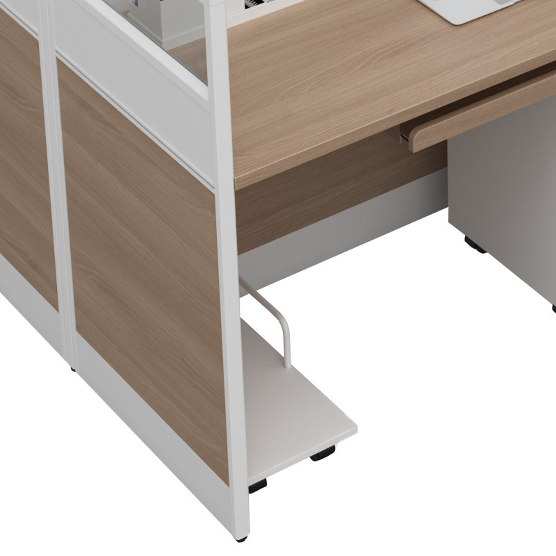 巴洛卡办公桌板式屏风职员桌24米四人屏风卡位办公桌电脑桌fl688l4