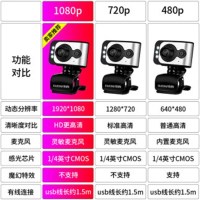 免驱动usb外置摄像头高清1080P带麦克风话筒电脑台式笔记本一体机美颜视频复试网课教学上课专用外接直播家用