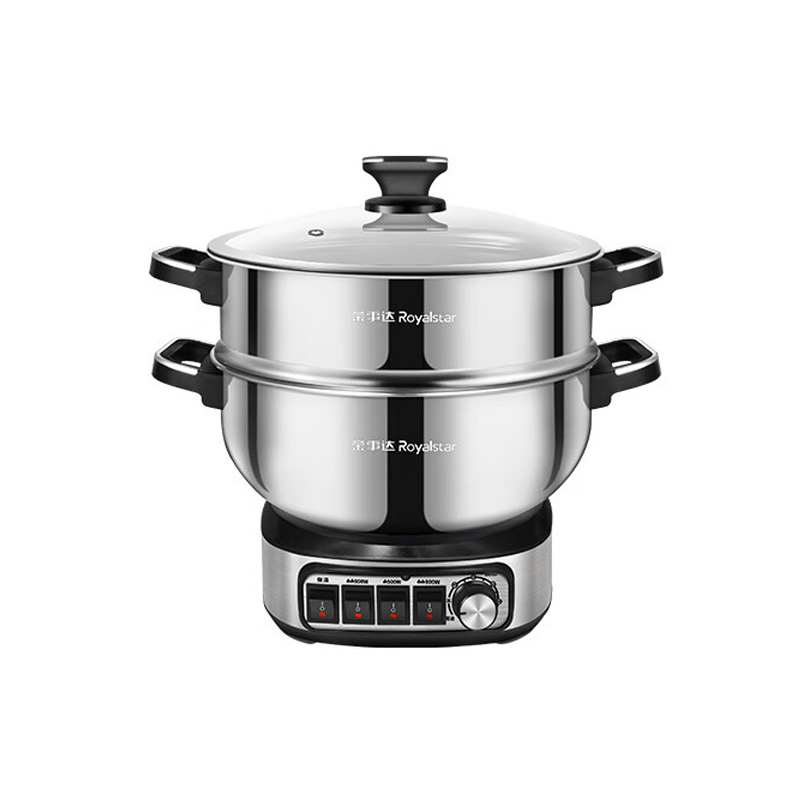 荣事达电炒锅4L上蒸下煮大容量多用炒锅单笼RDG-BY28G