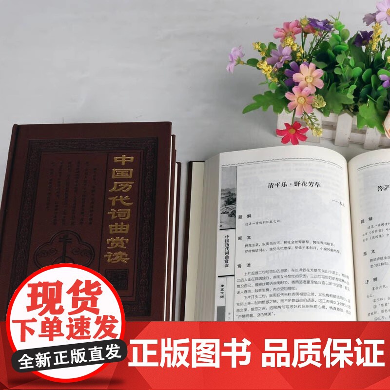 [全4册 皮面精装]中国历代词曲赏读 题解原文注释赏读书籍高清大图