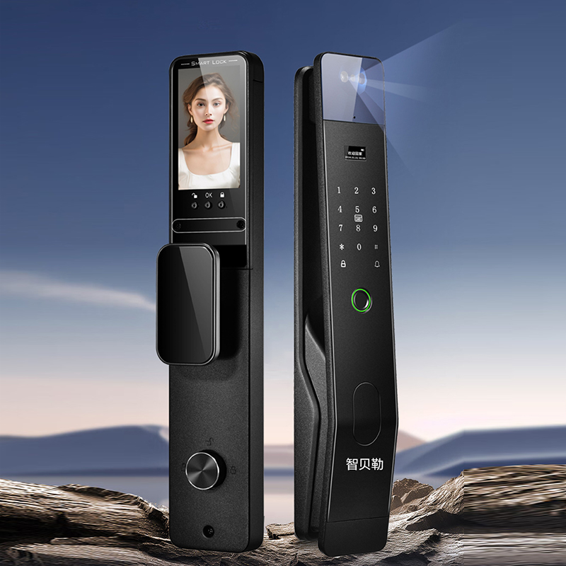智贝勒HD-18 人脸手掌双识别3D镜面主动对讲蓝牙锁控对讲高清大图