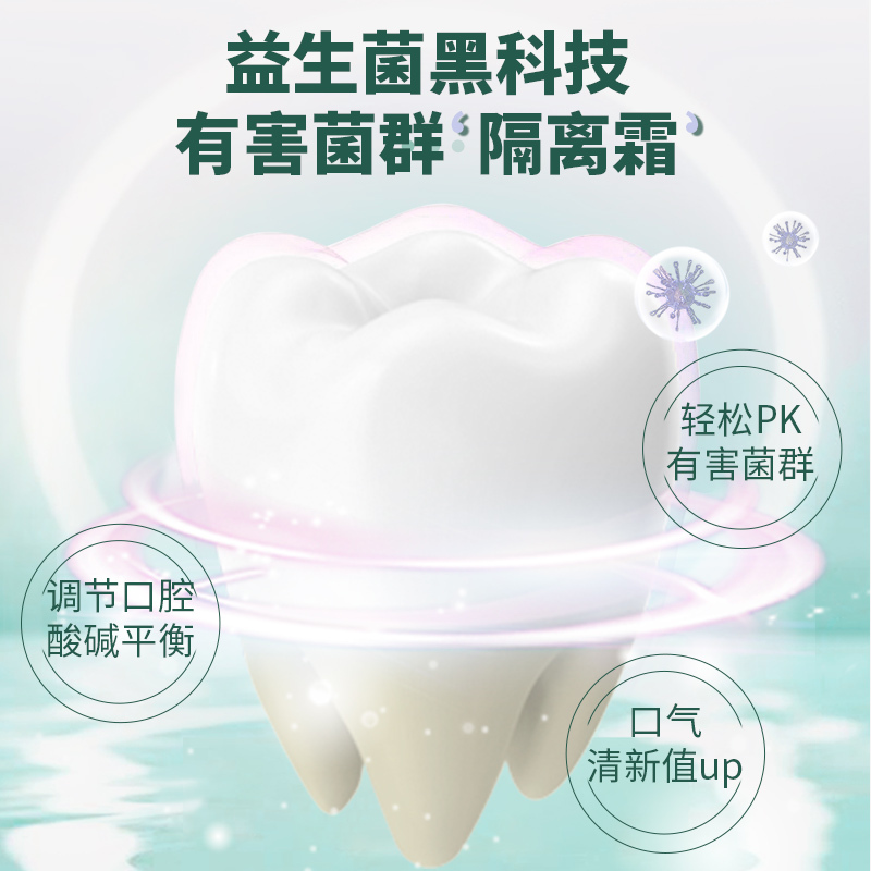 舒客旗舰店益生菌牙膏清新口气女生去黄去口臭美白除口腔异味官方正品海风沁薄 1支装