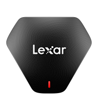 雷克沙(Lexar)3合1专业版Type-C接口USB3.1多功能读卡器 高速读取 支持TF卡SD卡CF卡