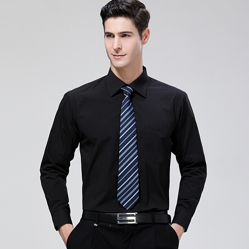 梵克公牛衬衫贵族轻奢品牌高端长袖男男士职业棉质尖领正装免烫棉正装