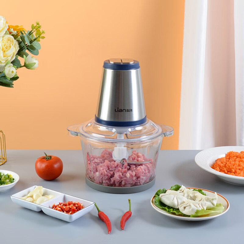 联创lian绞肉机家用电动小型搅拌机打馅碎菜多功能料理破壁机碎肉机
